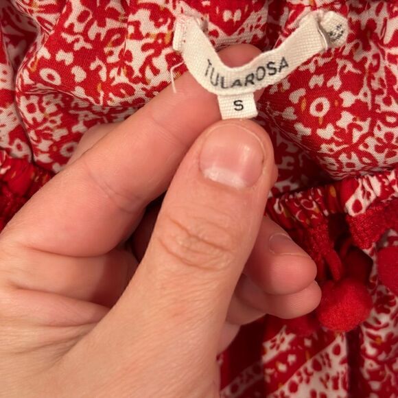 Revolve tularosa Alexa off shoulder bandana Pom Pom blouse - Picture 2 of 4